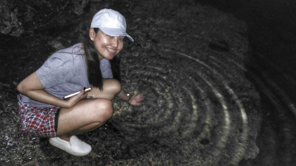 my picture while playing with the water inside the hinagdanan cave